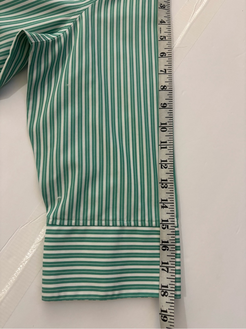 Chico's Mint Green Striped Button-Down Shirt - Picture 6 of 6